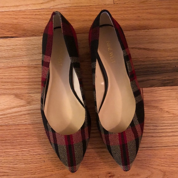 nine west plaid shoes